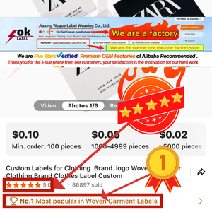 Etichette personalizzate ecologiche con collo damascato bianco personalizzate con etichetta in tessuto con Logo borse indumento <span class=keywords><strong>scarpe</strong></span> per cucire accessori per abbigliamento - Product Image 4