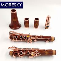 MORESKY Professional Mopane Wood Clarinet BB Tone Rose Gold Copper-Nickel Keys Customizable Soprano M16 (OEM) Made in China