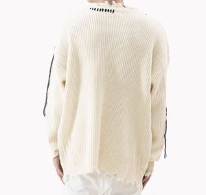 Pull en tricot de style raglan à la mode personnalisé Pull en tricot à manches longues pour hommes - Product Image 6
