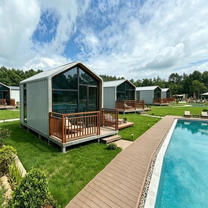Case Prefabbricate Moderne in Pannelli con Terrazza in Legno, Stile <span class=keywords><strong>Bungalow</strong></span> Cinese, per il Medio Oriente, Completamente Arredate - Product Image 3