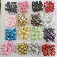Décoration de gâteau, fausses boules, Noël, Halloween, fête, boule en mousse scintillante décorative pour la décoration de gâteaux