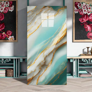 Autocollants muraux en mousse XPE imperméables, effet marbre géométrique moderne, brillants, autocollants, pelables et repositionnables, 1 an pour usage domestique - Product Image 3