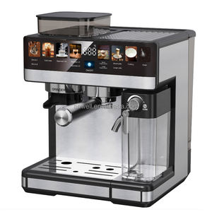 Machine à café expresso ANWELL 20 bars, écran tactile, en acier inoxydable, avec buse vapeur, 1350W, réservoir 1,0L, pour usage domestique - Product Image 4