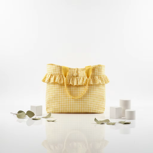 Borse Tote da Donna Classiche in Tessuto Gingham di Alta Qualità, Riutilizzabili per Viaggi e Shopping - Product Image 3