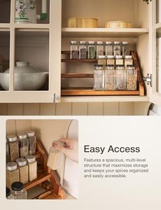 Wholesale 3 Tier Acacia Wood Multifunction Spice <b>Storage</b> Rack OEM ODM Custom Countertop Cabinet Organizer <b>Kitchen</b> Pc - Product Image 3