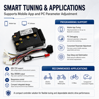 Controlador de Motor para Scooter Eléctrico Fardriver ND72300 MINI12 48V-72V 100/300A DC de Onda Sinusoidal, Programable y con Función de Depuración