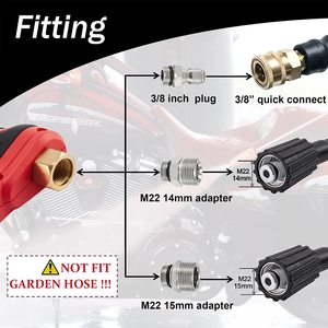 Điện áp lực cao 4000psi xe máy giặt súng với 5 vòi phun Mẹo nhanh chóng kết nối M22-14mm phù hợp Ngắn điện nước <span class=keywords><strong>Shooter</strong></span> - Product Image 5