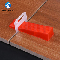 Clips d'espacement modernes réutilisables 1,0 mm 1,5 mm 2,0 mm Hero PP PE Clips de nivellement pour carrelage Système de nivellement Carrelage Imperméable Durable