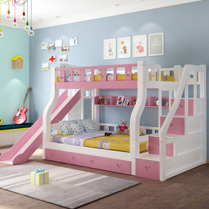 <span class=keywords><strong>Lit</strong></span> superposé double moderne en bois de pin massif pour enfants et adultes Combinaison garçon <span class=keywords><strong>Lit</strong></span> haut <span class=keywords><strong>bas</strong></span> multifonctionnel Design simple - Product Image 1