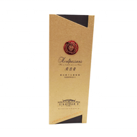 Custom Size Recyclable Luxury Paper Cardboard Champagne Bottle Box Magnetic Folding Wine Bottle Packaging Black Gift Box