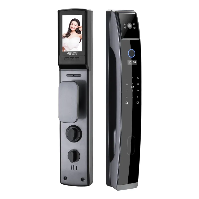 Fully Automatic Fingerprint Remote Unlocking Smart Door Lock Wholesale Face Recognition Fingerprint Identification Lock Door F7