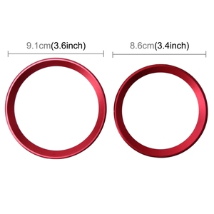 2 unids/set de pegatina de anillo de decoración de aleación, decoración de anillo de logotipo delantero de coche, anillo de emblema de capó embellecedor de cubierta trasera para <span class=keywords><strong>BMW</strong></span> serie 3/5 - Product Image 2