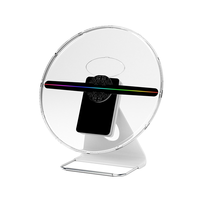 For F-222 Rechargeable Table Top POV Hologram Projector High Resolution 512x512 Small Size 3D LED Fan 30cm Portable