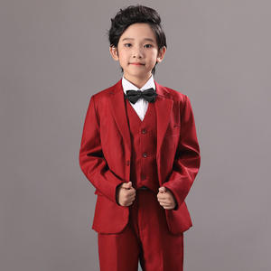 Hochwertiger Maßgeschneiderter Jungen-Blazer-Anzug <span class=keywords><strong>3</strong></span>-teiliger Anzug für Jungen Türkischer Großhandel Kinderkleidung - Product Image 3