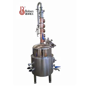 Boben 2024 Small Stainless Steel Copper Column Electric Heating Vodka Brandy Rum Gin Whiskey Pot Still Distillation