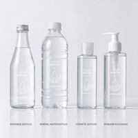 Étiquettes personnalisées transparentes en PET pour bouteilles, autocollants adhésifs pour l'emballage d'eau minérale et de boissons