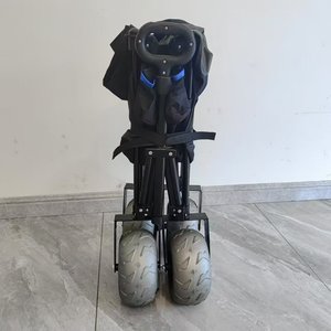 Carrito <span class=keywords><strong>de</strong></span> Playa con Ruedas Grandes, Carrito Plegable Todoterreno para Deportes al Aire Libre con Ruedas <span class=keywords><strong>de</strong></span> PU - Product Image 5