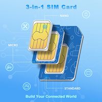 Tarjeta SIM YCTEL Solo Datos, Prueba de 1GB, Router WiFi Móvil 5G/4G LTE para Tablet/Laptop/IoT 3 en 1, Sin Contrato, Cobertura en Toda Estados Unidos
