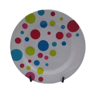 Assiettes en mélamine avec pendentif lune et étoile, vente en gros d'usine, vaisselle de table plaquée or pour Bars de Restaurant - Product Image 2
