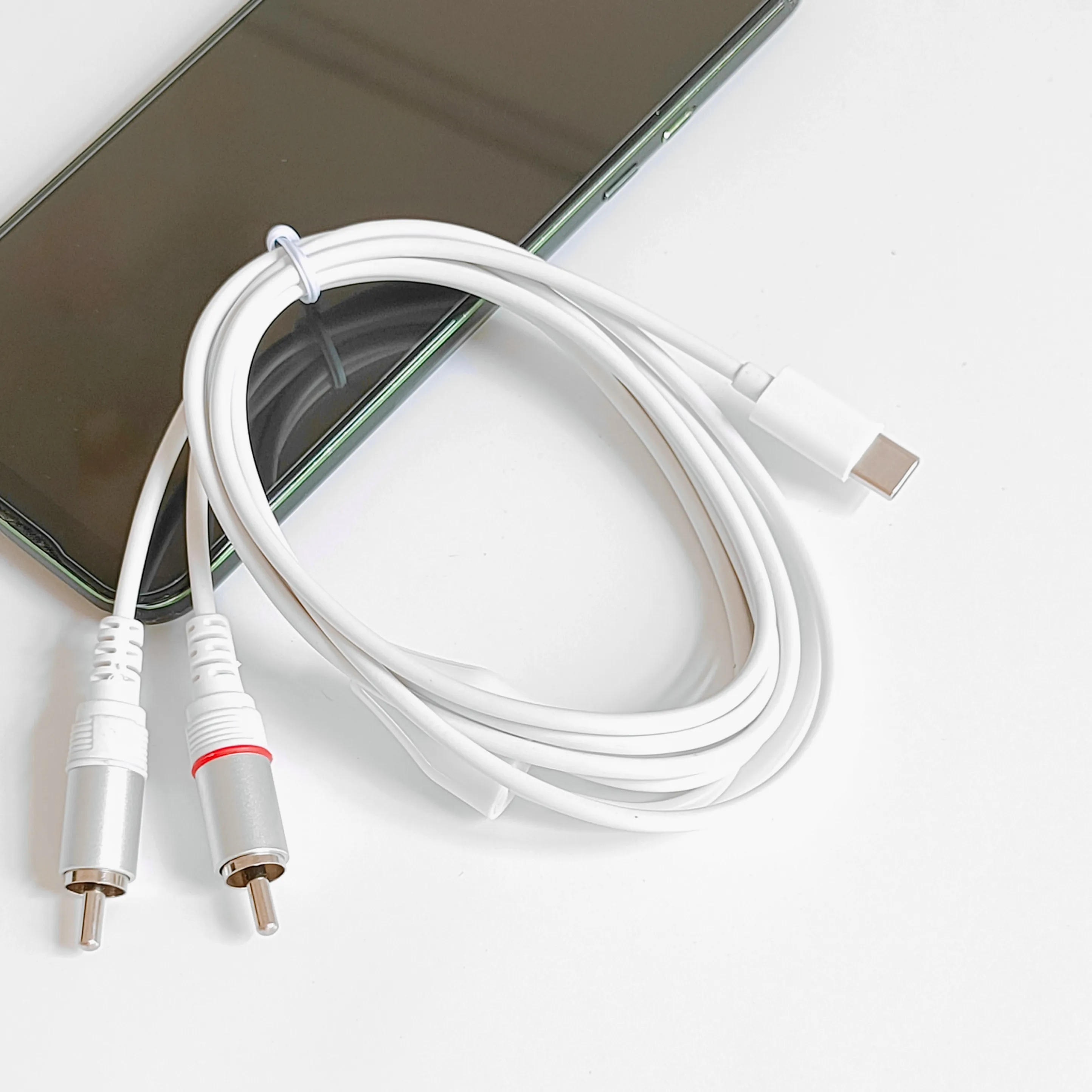 Cáp Âm Thanh USB C Sang RCA 1.5M 5Ft Bộ Chuyển Đổi Giắc Cắm Đực Dây Amp Loa Âm Thanh Nổi Phụ Trợ Xe Hơi Cho Ipad Pro Ipad Mini Galaxy S2