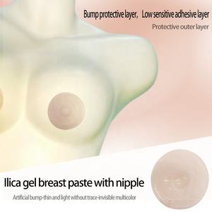 Couvre-mamelons réutilisables en silicone pour simuler des mamelons avec des mamelons Couvre-papilles collantes sans couture Pétales de seins nus - Product Image 4