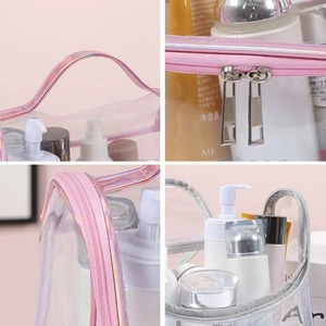 Bolsa de Maquillaje Transparente BSCI, Bolsa de Aseo Portátil, Simple, Impermeable, para Viaje, Venta al Por Mayor - Product Image 5