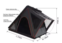 Tente de toit de camping automatique quatre saisons, design pyramidal triangulaire gonflable, poteaux en aluminium, double couche 420D Oxford