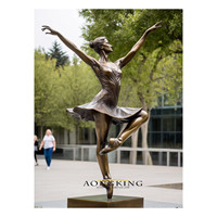 Sculpture élégante de danseuse de ballet en bronze pour la maison, le jardin et la collection d'art