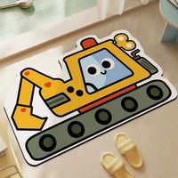Tapis de bain en caoutchouc à motif de dessin animé, grattoir de sol pour toilettes, paillasson d'entrée, tapis de douche