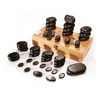 Boîte cadeau de haute qualité 65 pièces pierre de spa chaude