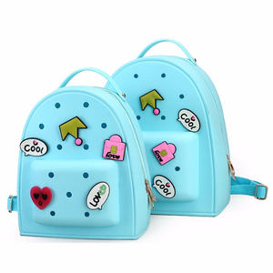 Venta caliente Color caramelo niños hombros bolsa dibujos animados encantador gelatina impermeable encantos DIY silicona niño escuela <span class=keywords><strong>mochila</strong></span> - Product Image 4