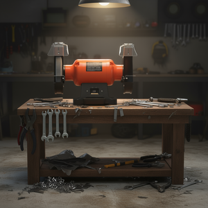 Amoladora de Banco de alta velocidad de 8 pulgadas, velocidad única, 3450RPM, 750W, 6.2A, Motor de inducción, rueda de molienda ajustable de grano 36/60 D0100X3LMB2 - Product Image 2