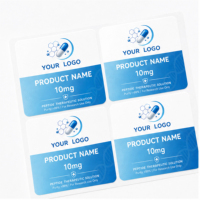 Etiquetas Personalizadas para Botellas de Vidrio y Pegatinas para Cajas de Empaque de Péptidos para Viales de Almacenamiento de 3ml y 10ml