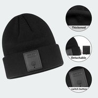 Maglia Invernale Calda Unisex 230 °   Berretto con Lampada Frontale LED COB Ricaricabile USB a Fascio Ampio