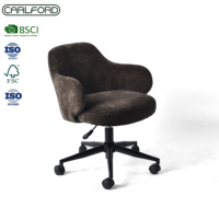 Chaise de bureau ergonomique moderne CARLFORD pour enfants, pivotante, en tissu, pour la maison et le bureau