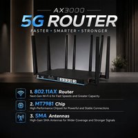 Router Wifi6 5G Desbloqueado AX3000 de Doble Banda, Router Celular 4G 5G con Ranura para Tarjeta SIM