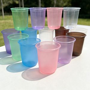 Gobelets en plastique personnalisés 12oz/16oz/32oz avec impression de logo sur mesure, réutilisables, pour stades, fêtes d'anniversaire, motifs chien/chat, date - Product Image 1