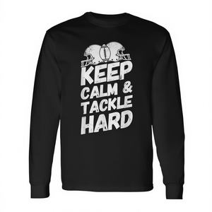 T-shirt à manches longues Keep Calm And Tackle Hard Football - Product Image 2