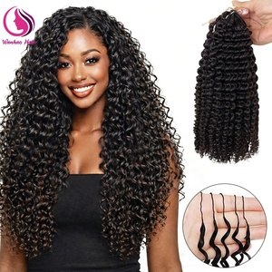 Nouvel arrivage : Extensions de <span class=keywords><strong>cheveux</strong></span> humains tressées au crochet, installation et retrait plus rapides, 100 % <span class=keywords><strong>cheveux</strong></span> humains, bouclés <span class=keywords><strong>afro</strong></span>, volume ajustable librement - Product Image 1