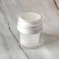 OFFRE SPÉCIALE BLANC cosmétique en plastique acrylique soins de la peau pot de crème sans air 15 30 50 ml