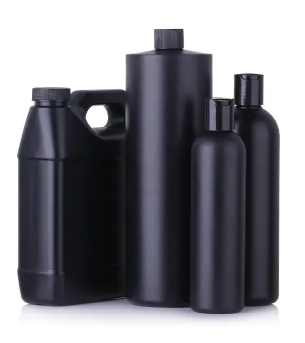 Bouteille vide Recyclable personnalisée en plastique, noir, 100Ml, 250Ml, 500Ml, 1000Ml, Hdpe, acétone, acrylique, liquide, monomère, bouteille chimique