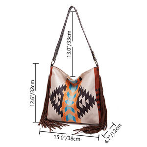 Sac à franges pour femmes, sacoche de <span class=keywords><strong>selle</strong></span> aztèque occidentale américaine - Product Image 5