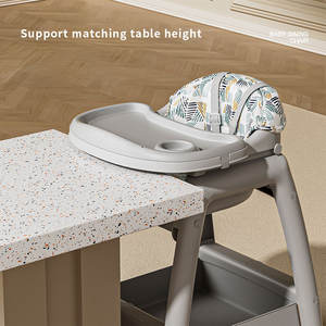 เก้าอี้สูงสำหรับเด็กทารก เก้าอี้ให้อาหารสำหรับเด็กทารกและเด็กวัยหัดเดิน พลาสติก ปรับระดับได้ อเนกประสงค์ 0-12 เดือน ใช้ได้ทั้งเด็กชายและเด็กหญิง - Product Image 3