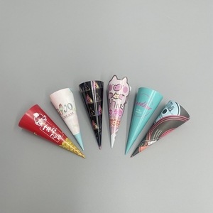 Khuyến mại Logo tùy chỉnh in dùng một lần leakproof Ice Cream <span class=keywords><strong>Cone</strong></span> hình tay áo giấy <span class=keywords><strong>Cone</strong></span> ly - Product Image 4