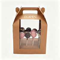 Boîtes de présentation portables pour sucettes et cake pops personnalisées avec fenêtre pour mariages, baby showers et fêtes