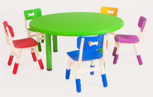 Tavoli e Sedie Rotondi per Asilo, Tavoli per Bambini, Tavoli per Aule d'Asilo, Set Tavolo e Sedie per Scuola Materna - Product Image 3