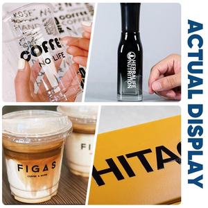 Crystalcodeラインストーンラブオンビニール防水エンボス加工衣類印刷用3DラベルUVステッカーカスタムトランスファーステッカーロゴ - Product Image 3