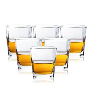 180ml 280ml özel Logo kalın alt kurşunsuz viski votka ruhu Bar ev içme atış cam