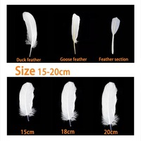 Vente en gros de plumes d'oie blanches de haute qualité 6-8 pouces plumes d'oie brutes pour volant de badminton