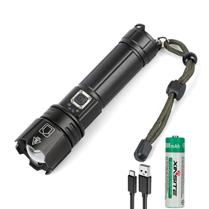 Xinsite đèn pin chống thấm nước bằng hợp kim nhôm Đèn pin Led USB có thể sạc lại di động cho ngoài trời & cắm trại Đèn pin đi bộ đường dài - Product Image 1